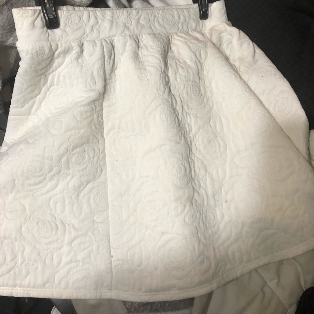 white skater skirt